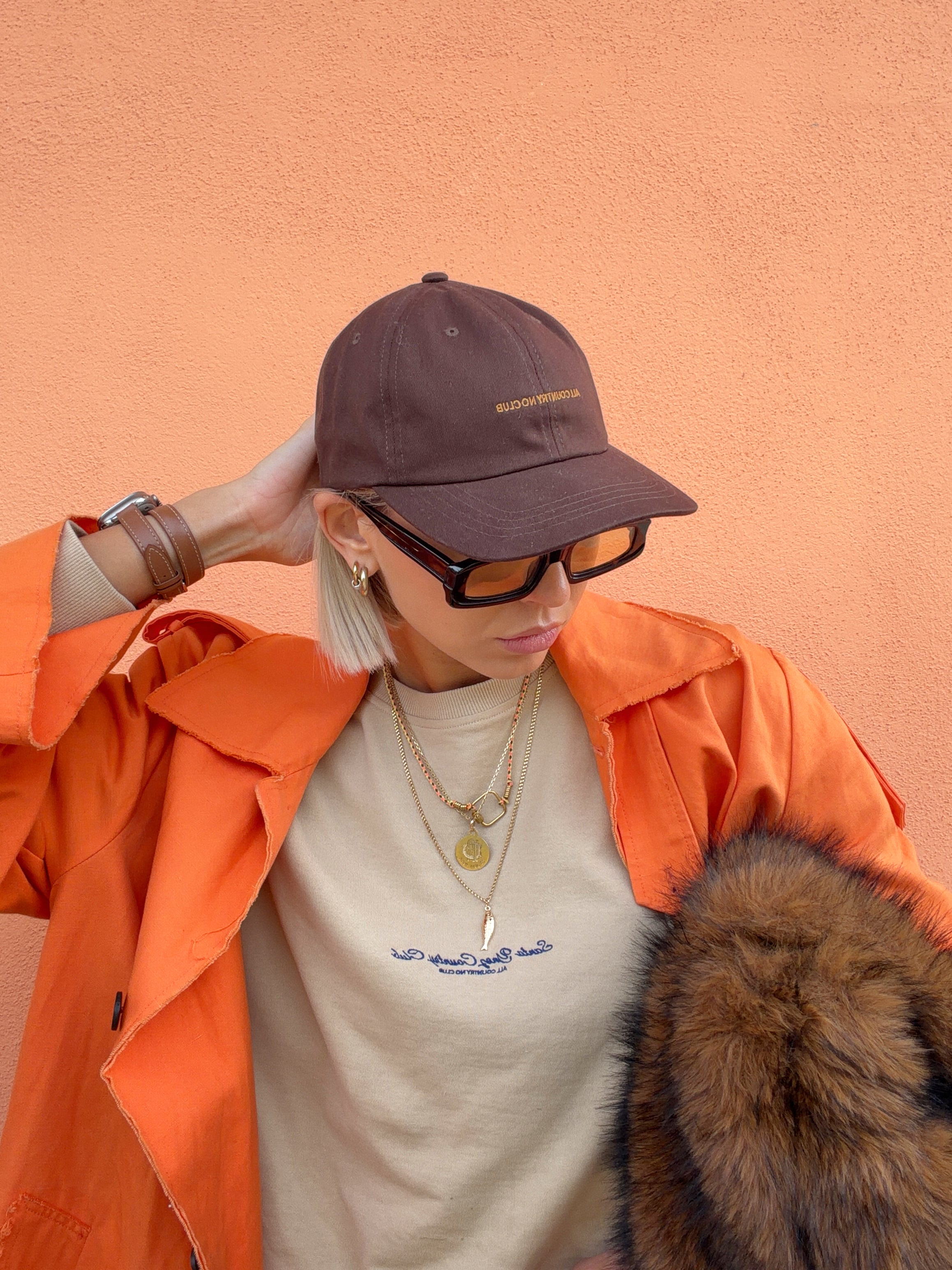 Micro Logo Dad Hat Brown